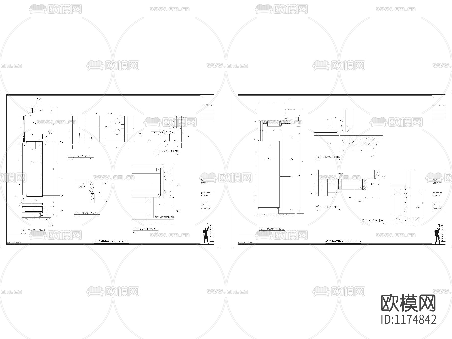 样板房常用cad大样图下载（渲染图4）