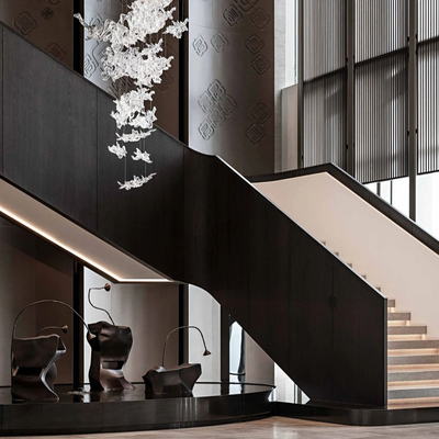 YLH · IDEAL 设计 新中式楼梯间景观