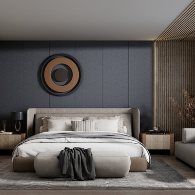 现代布艺组合沙发su模型