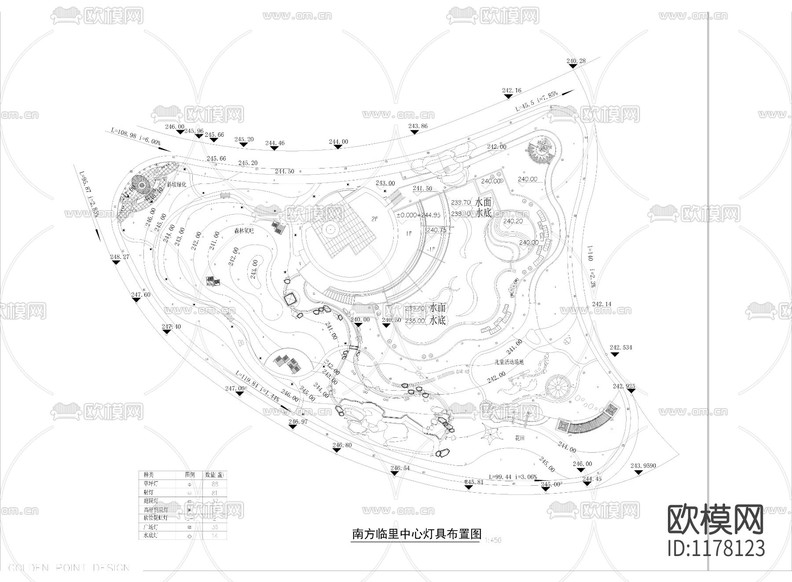 南方臨里中心平面cad施工圖下載(渲染圖3)