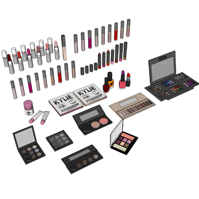  现代化妆品口红su模型 