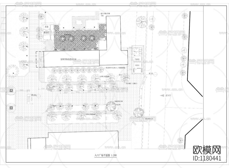 入口設(shè)計cad施工圖下載