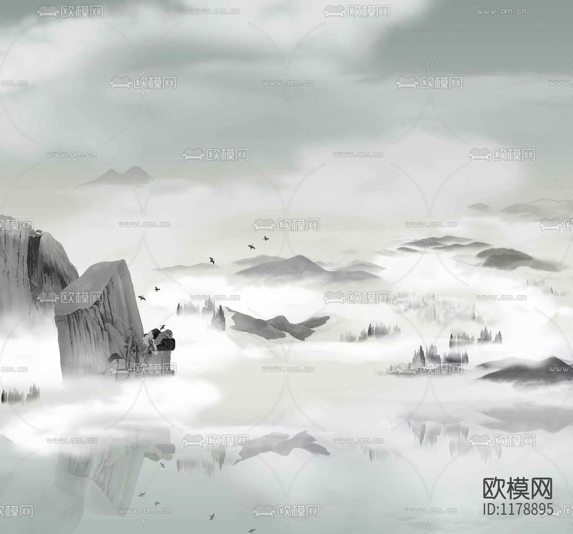 新中式水墨画