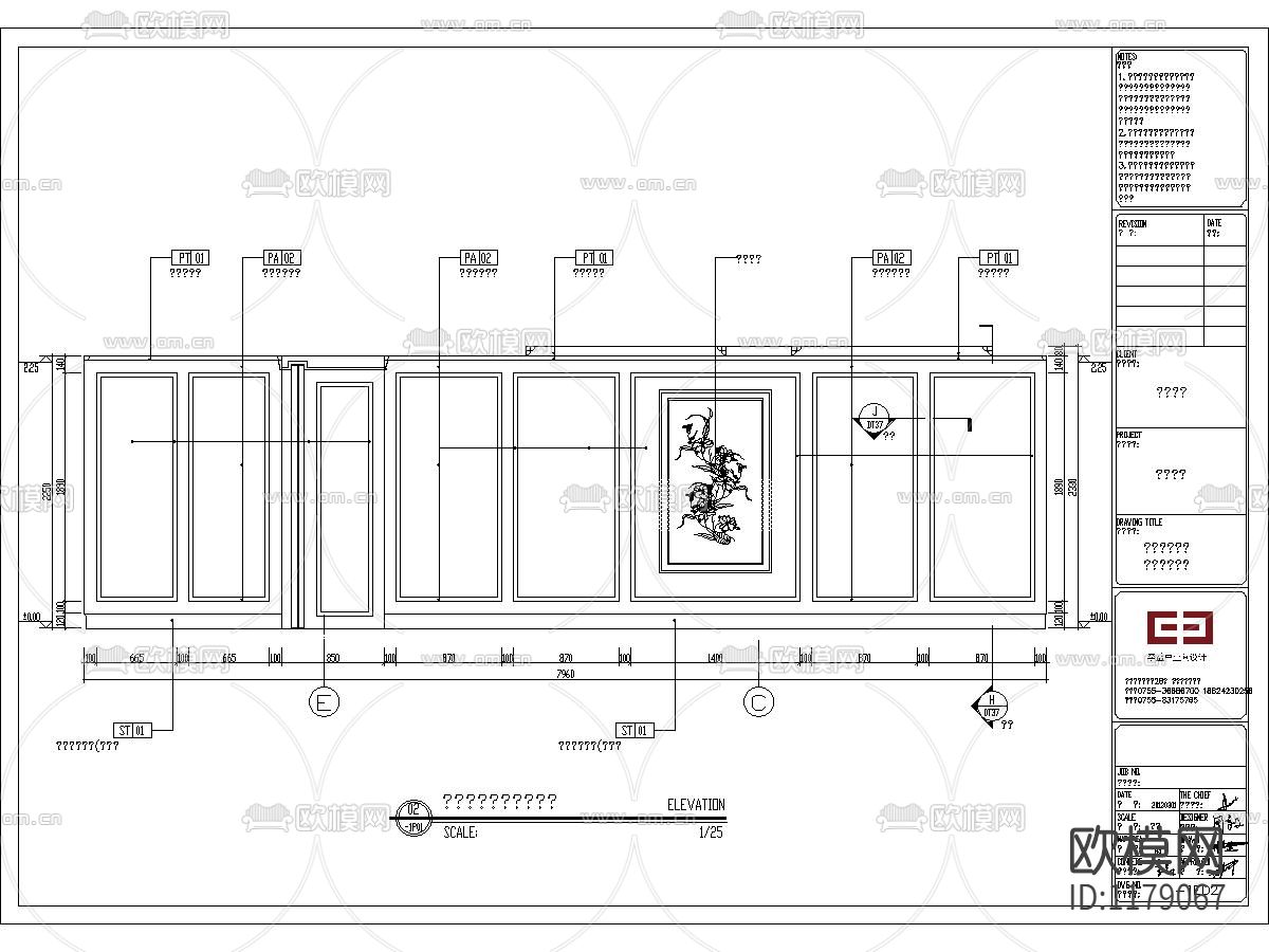 全套简欧别墅装修效果图+详细施工图下载（渲染图7）