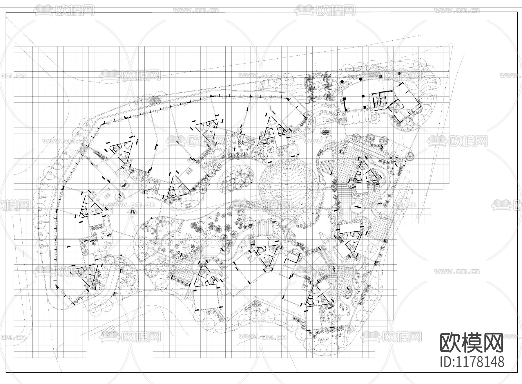 乔木种植cad施工图下载