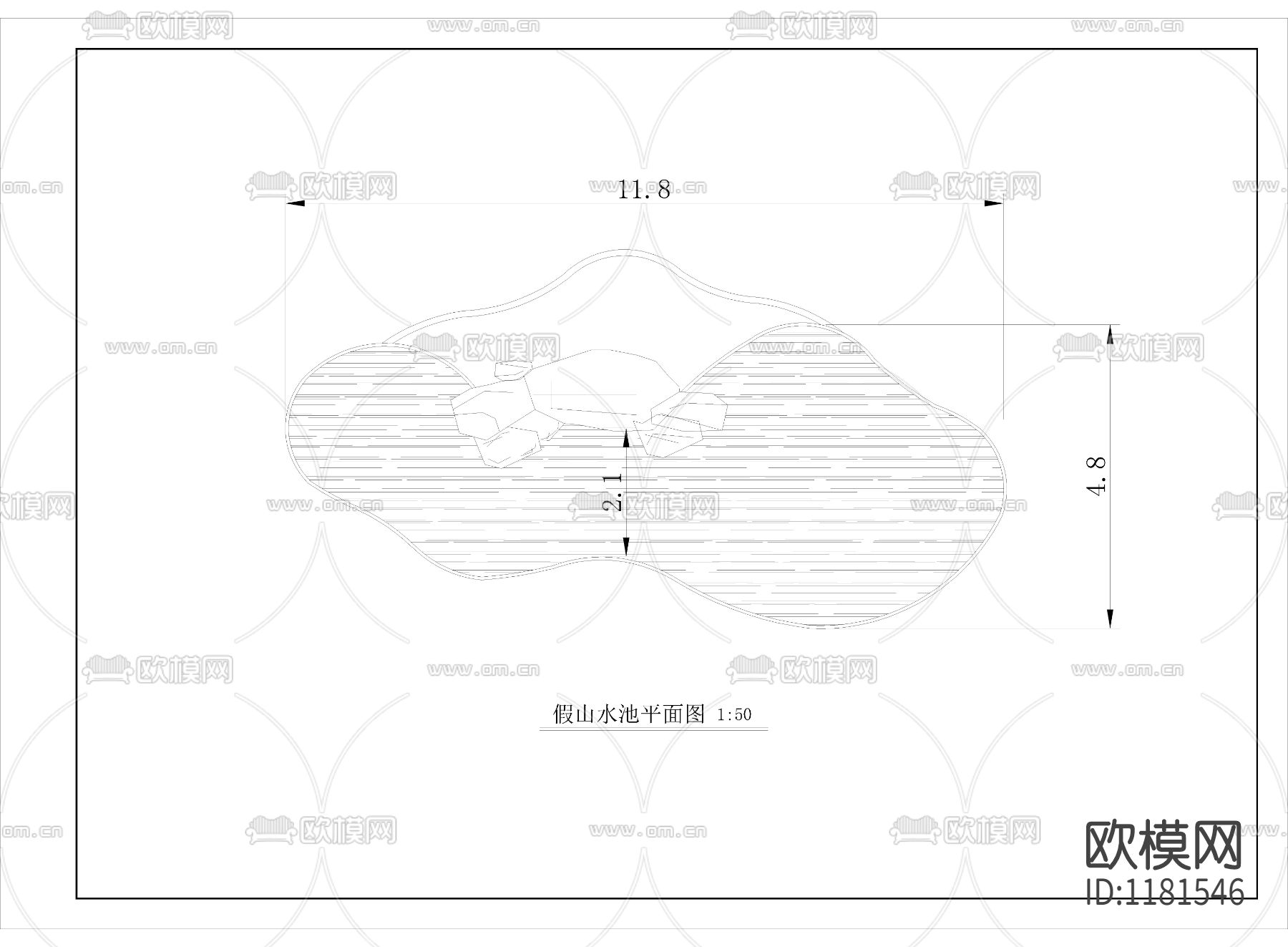 施工假山cad施工图下载