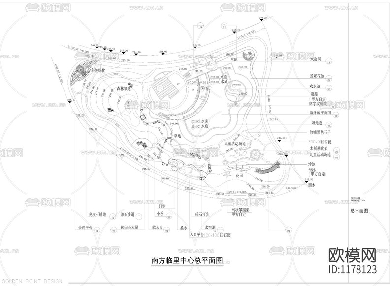 南方臨里中心平面cad施工圖下載(渲染圖4)