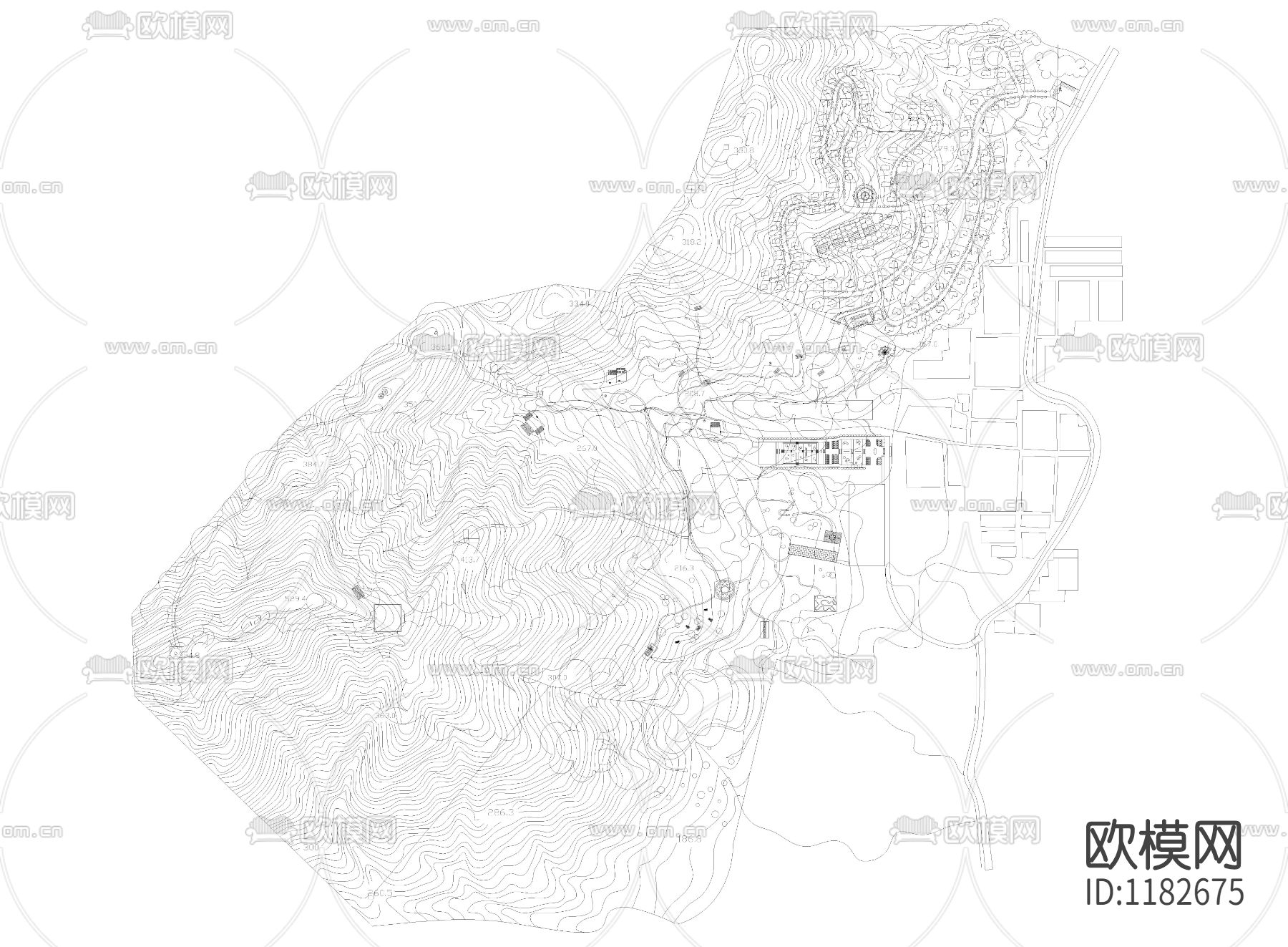 双龙山——终结者cad施工图下载