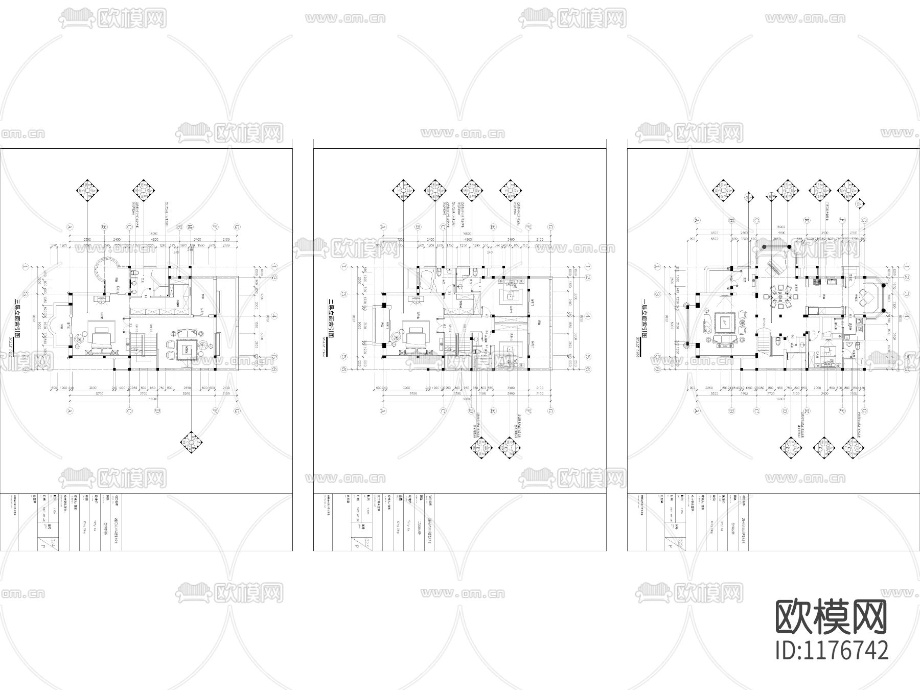 高尔夫别墅主卧卫生间立面图下载（渲染图2）