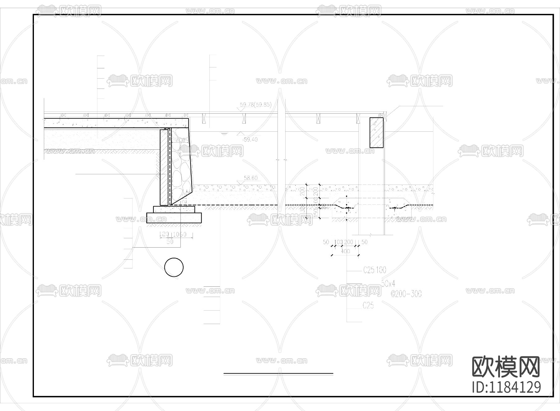 太阳湖cad施工图下载（渲染图3）