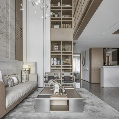 库玛设计 新中式别墅客厅