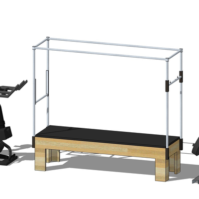  现代健身房健身器材su模型 