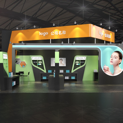  现代展厅展台su模型 