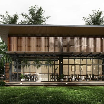  现代简约咖啡厅su模型 