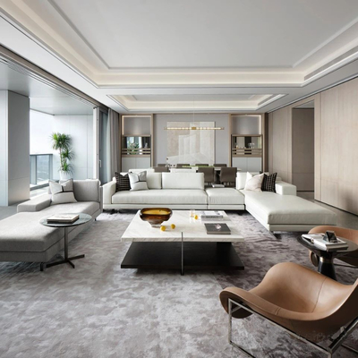 梁志天设计 现代客厅餐厅