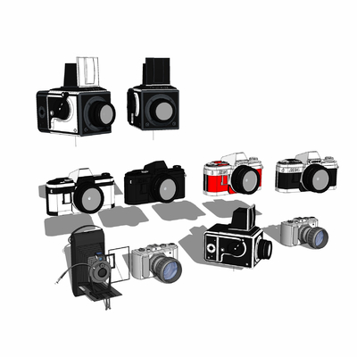  现代照相机su模型 
