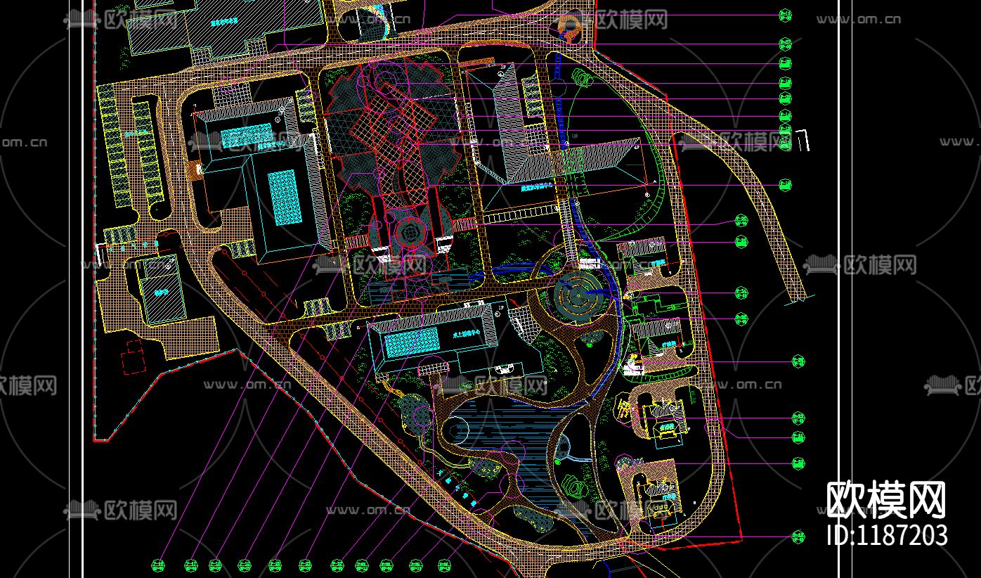 风景区及度假村景观规划设计CAD图纸30套下载（渲染图8）