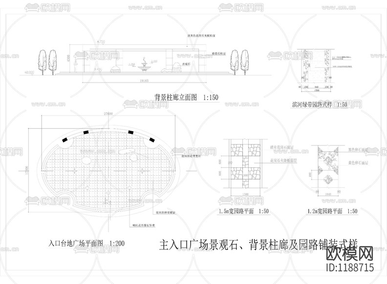小品01cad施工圖下載