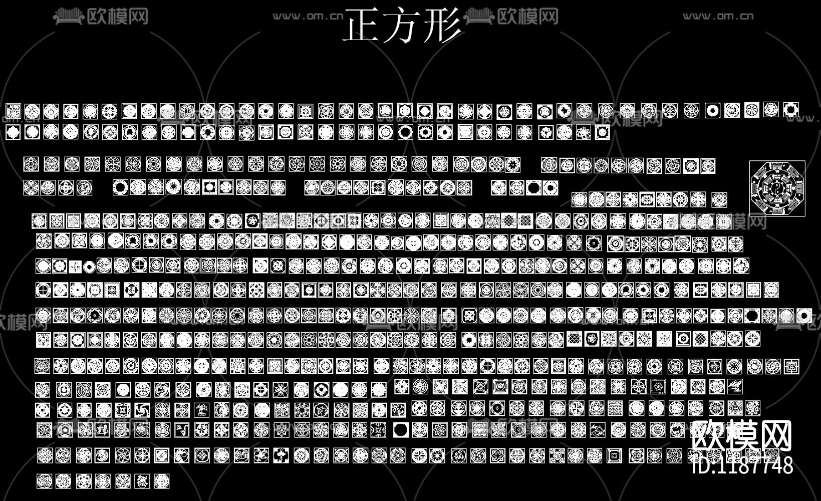 两千个左右的拼花图库下载（渲染图6）