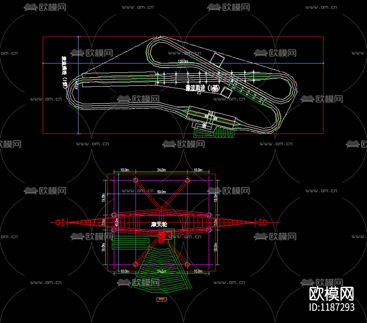 儿童游乐设施cad图块下载（渲染图2）