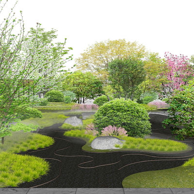 现代公园景观su模型