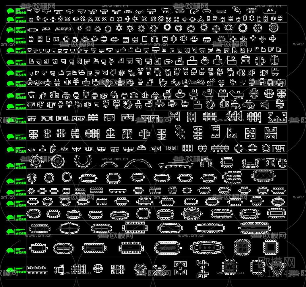 工装平面方案CAD图库下载（渲染图1）