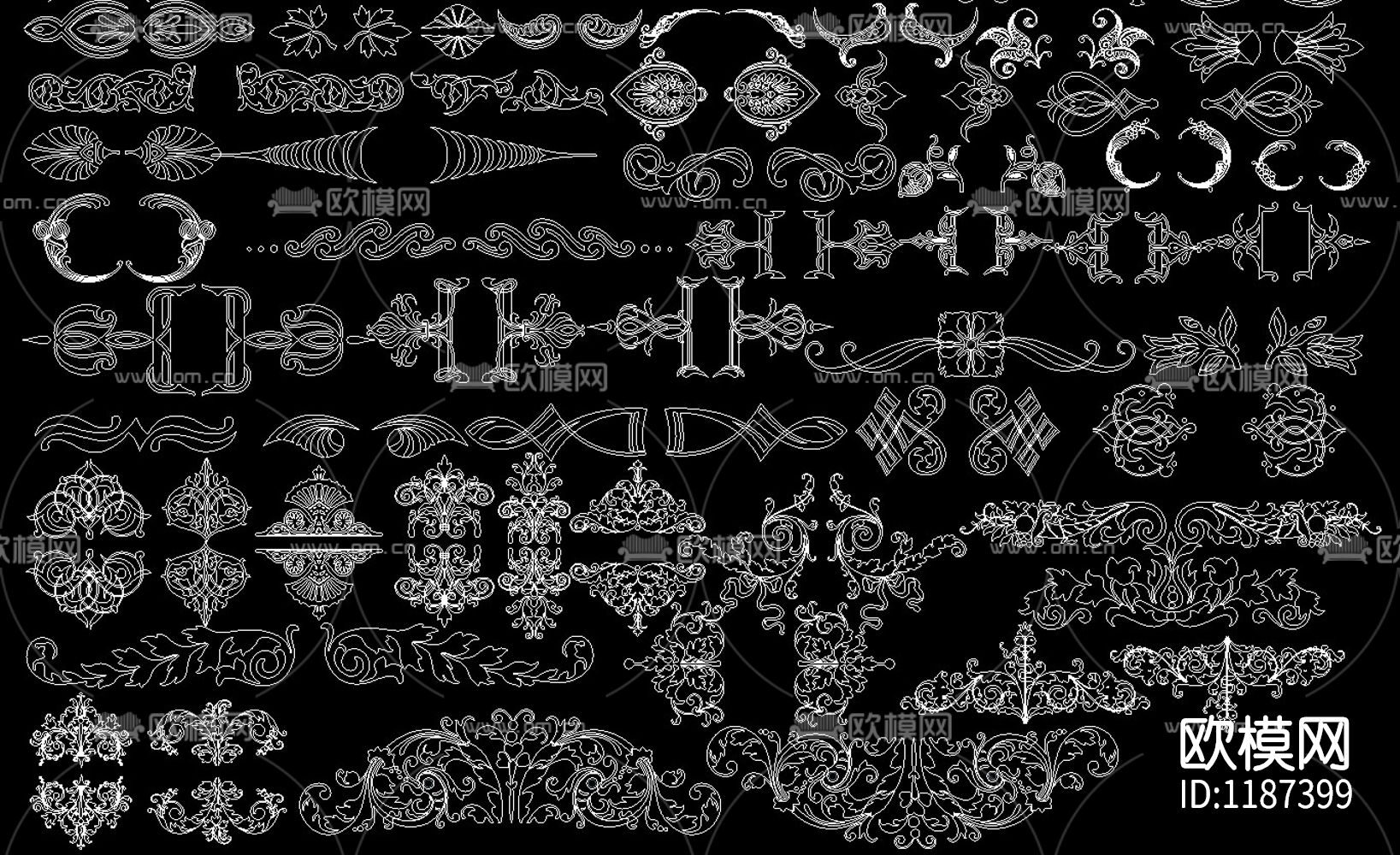 各种流行雕花下载（渲染图1）