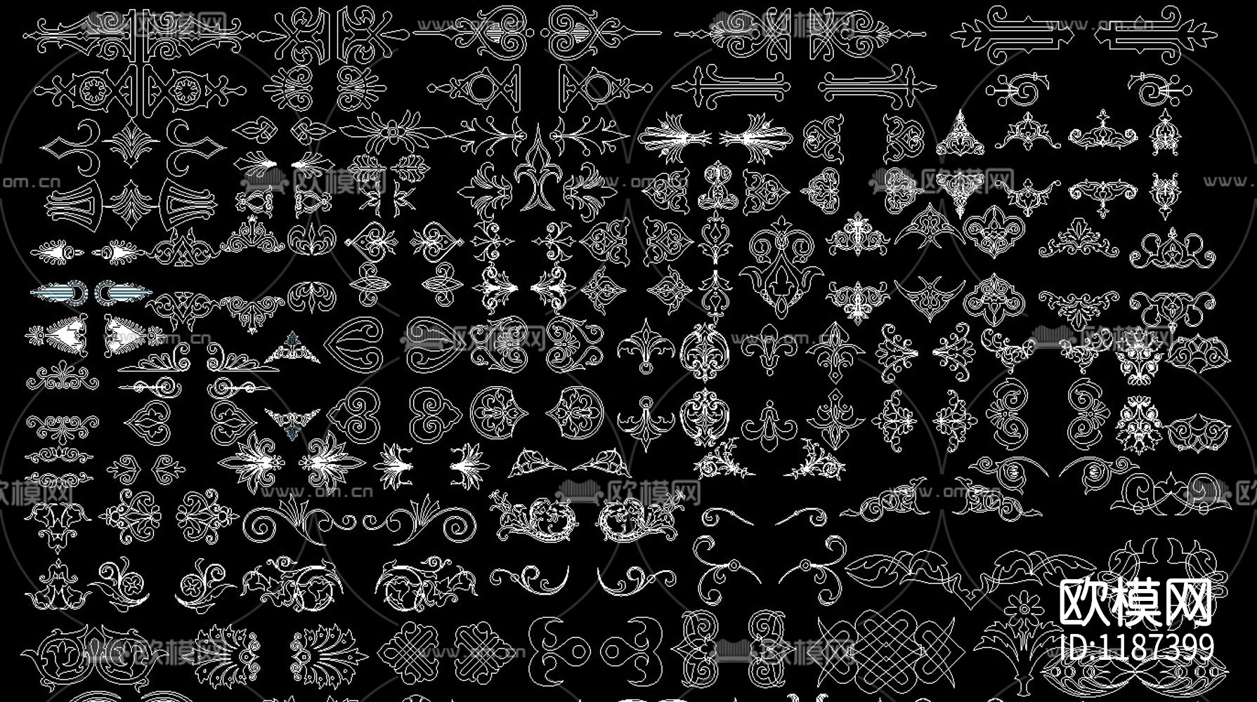 各种流行雕花下载（渲染图3）