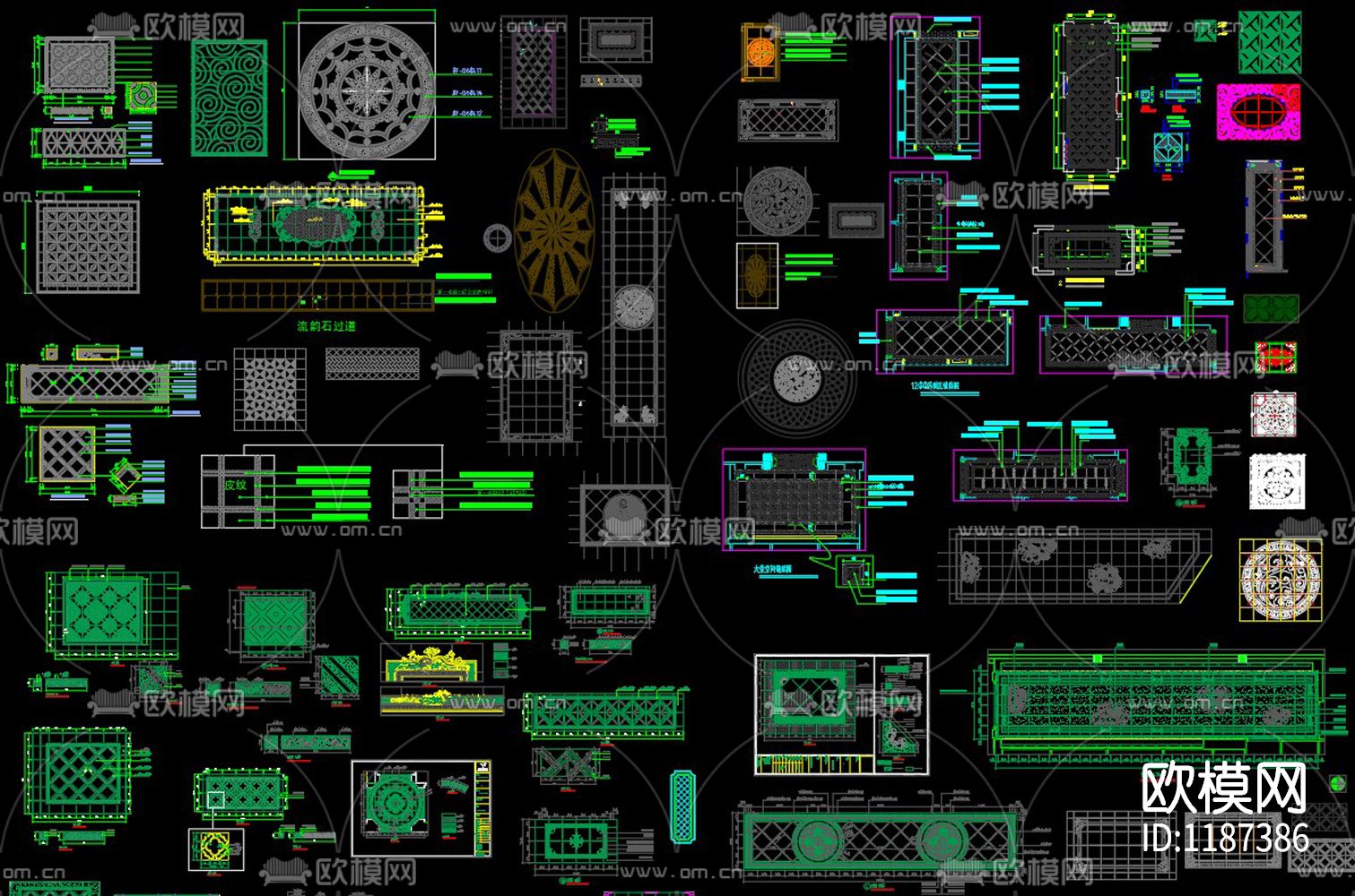 地面拼花CAD素材总汇下载（渲染图8）