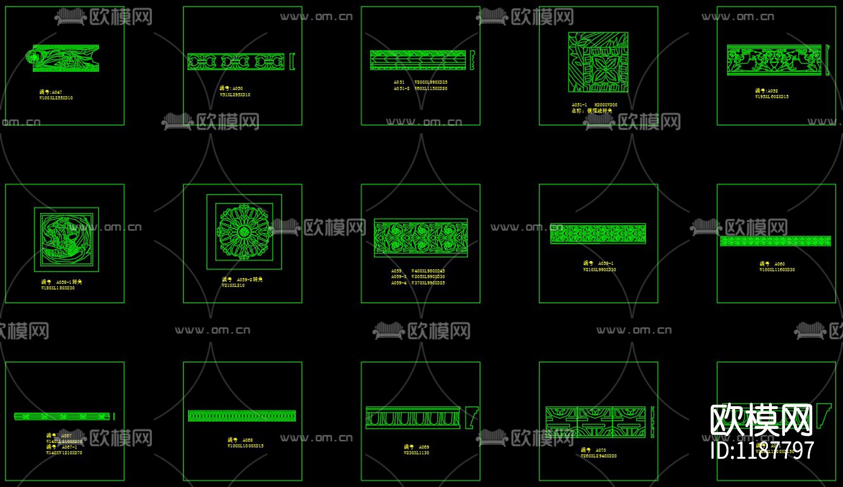 砂岩浮雕图块大全下载（渲染图3）