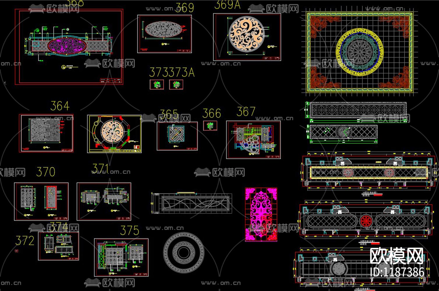 地面拼花CAD素材总汇下载（渲染图5）