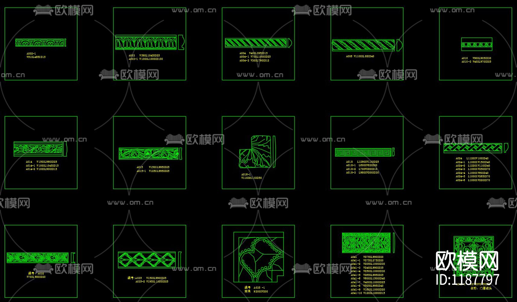 砂岩浮雕图块大全下载（渲染图2）
