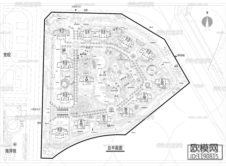 鑫泰景觀規(guī)劃總平面下載