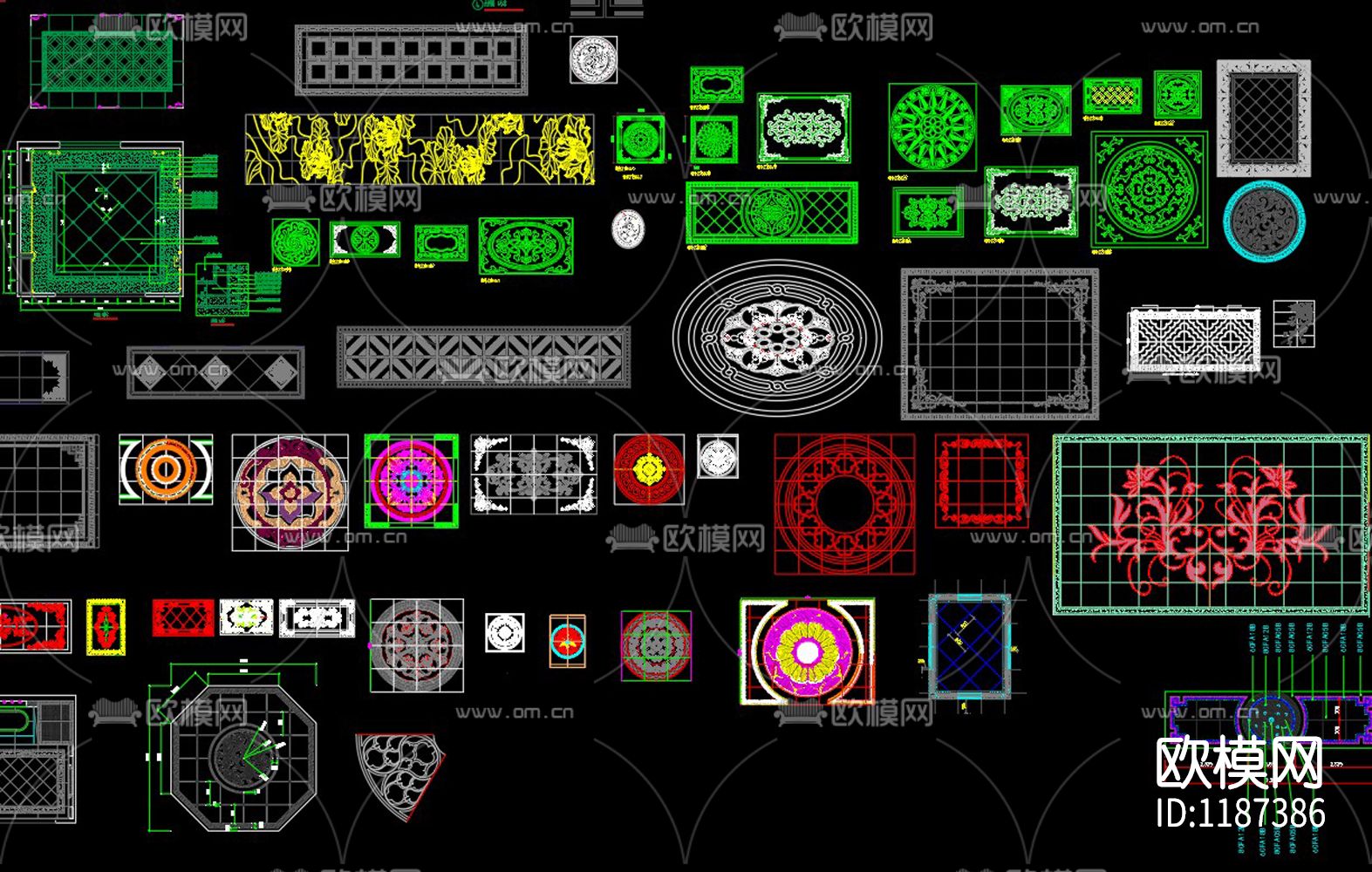 地面拼花CAD素材总汇下载（渲染图7）