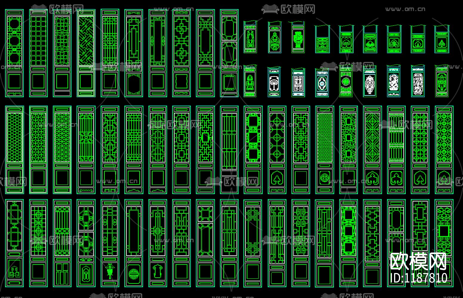 室内装修图-木制隔断下载（渲染图1）