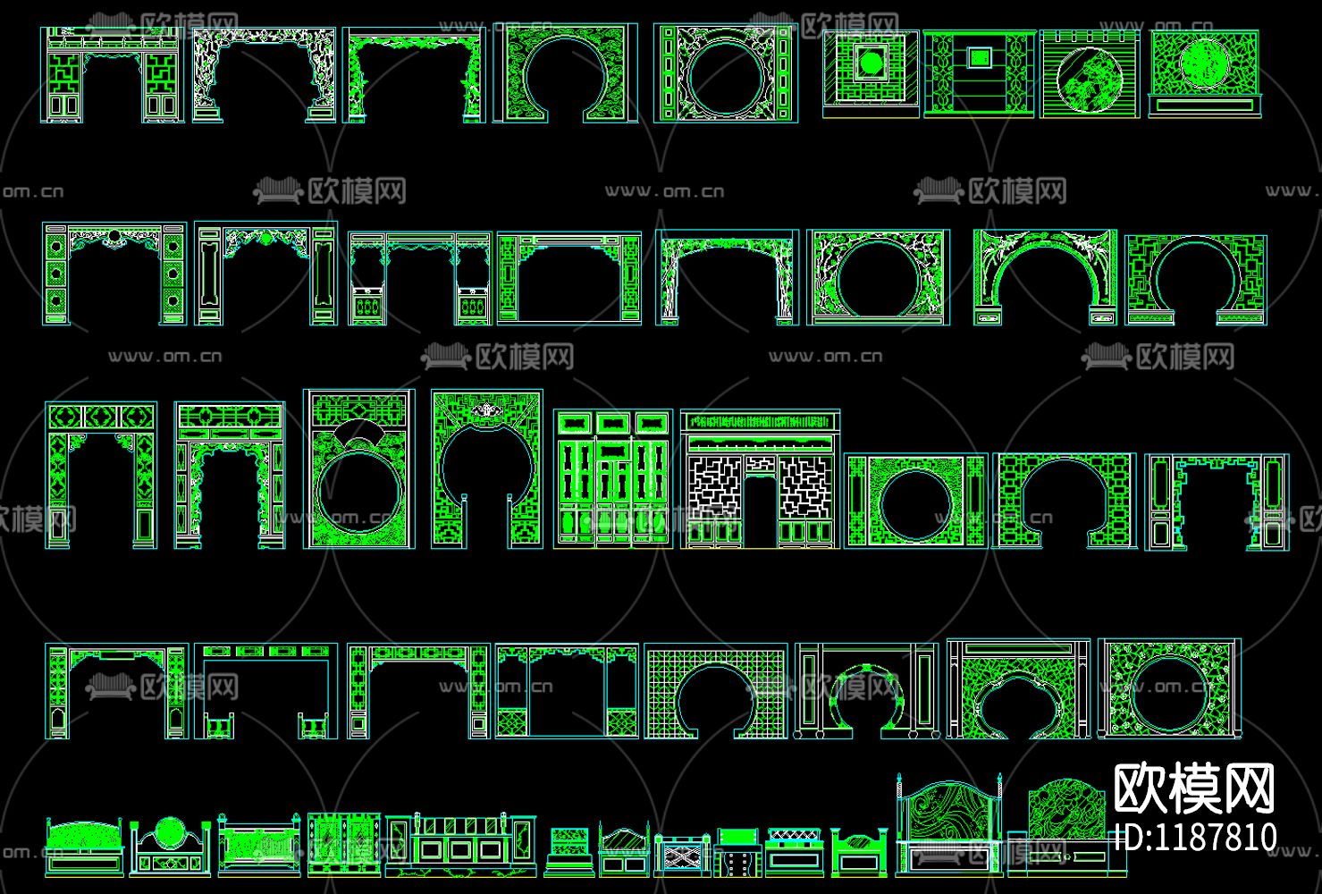 室内装修图-木制隔断下载（渲染图2）
