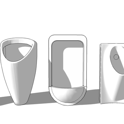  现代小便池su模型 