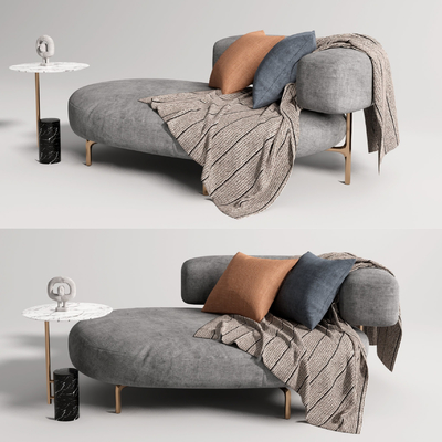  现代布艺休闲沙发su模型 