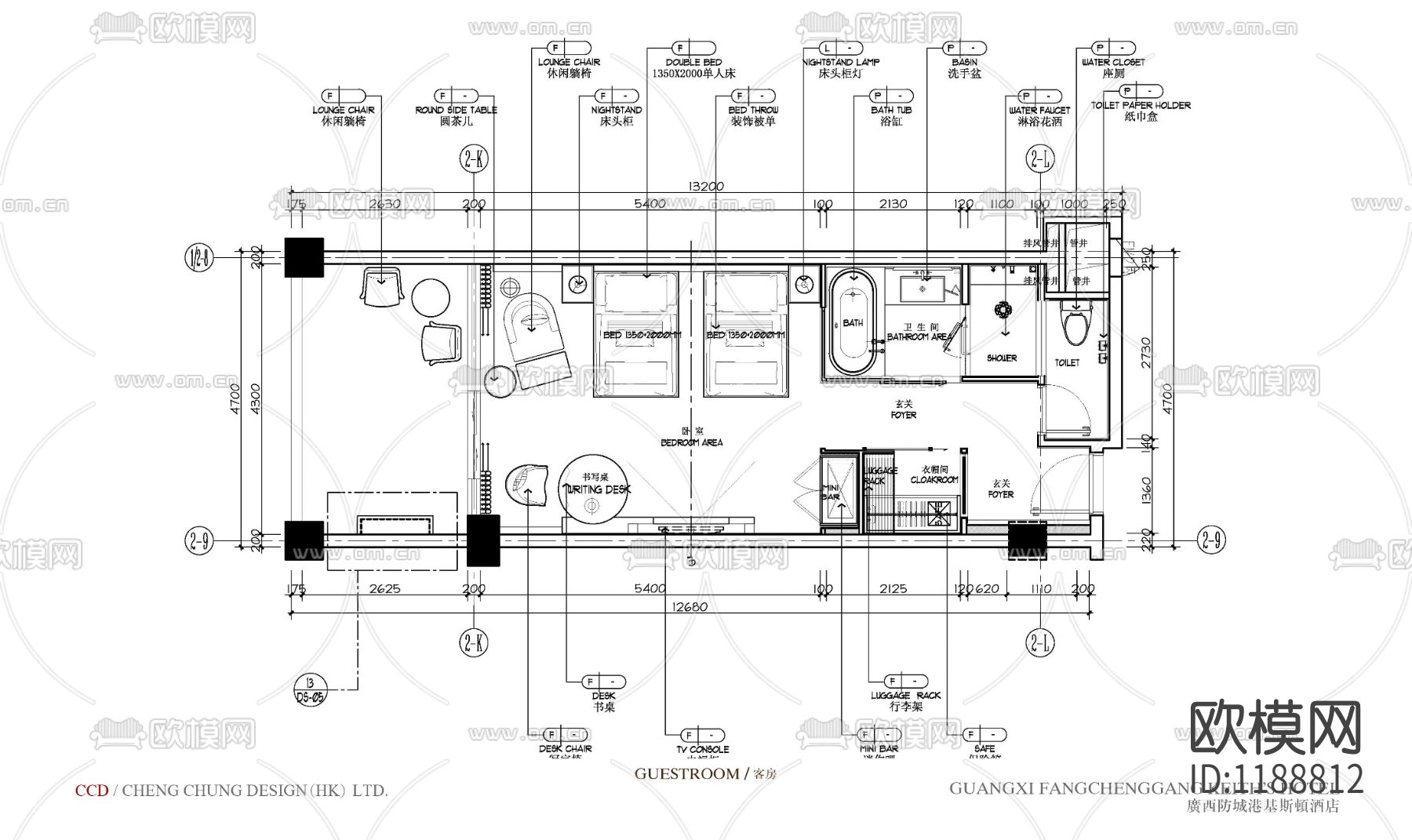 180套酒店平面方案合集下载（渲染图7）