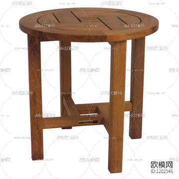 样板房软装实木凳下载（渲染图2）