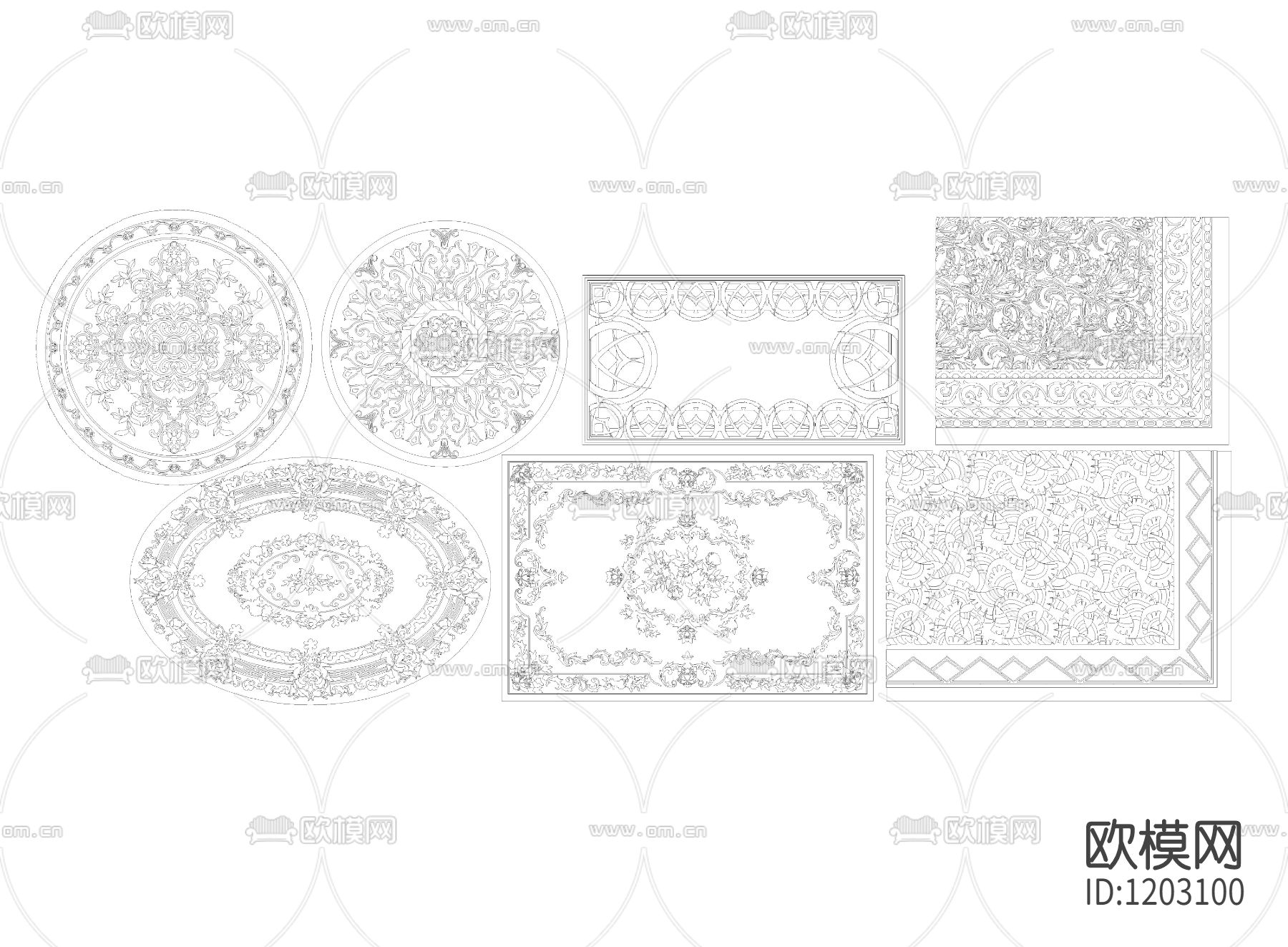 CAD中国传统文化图案下载