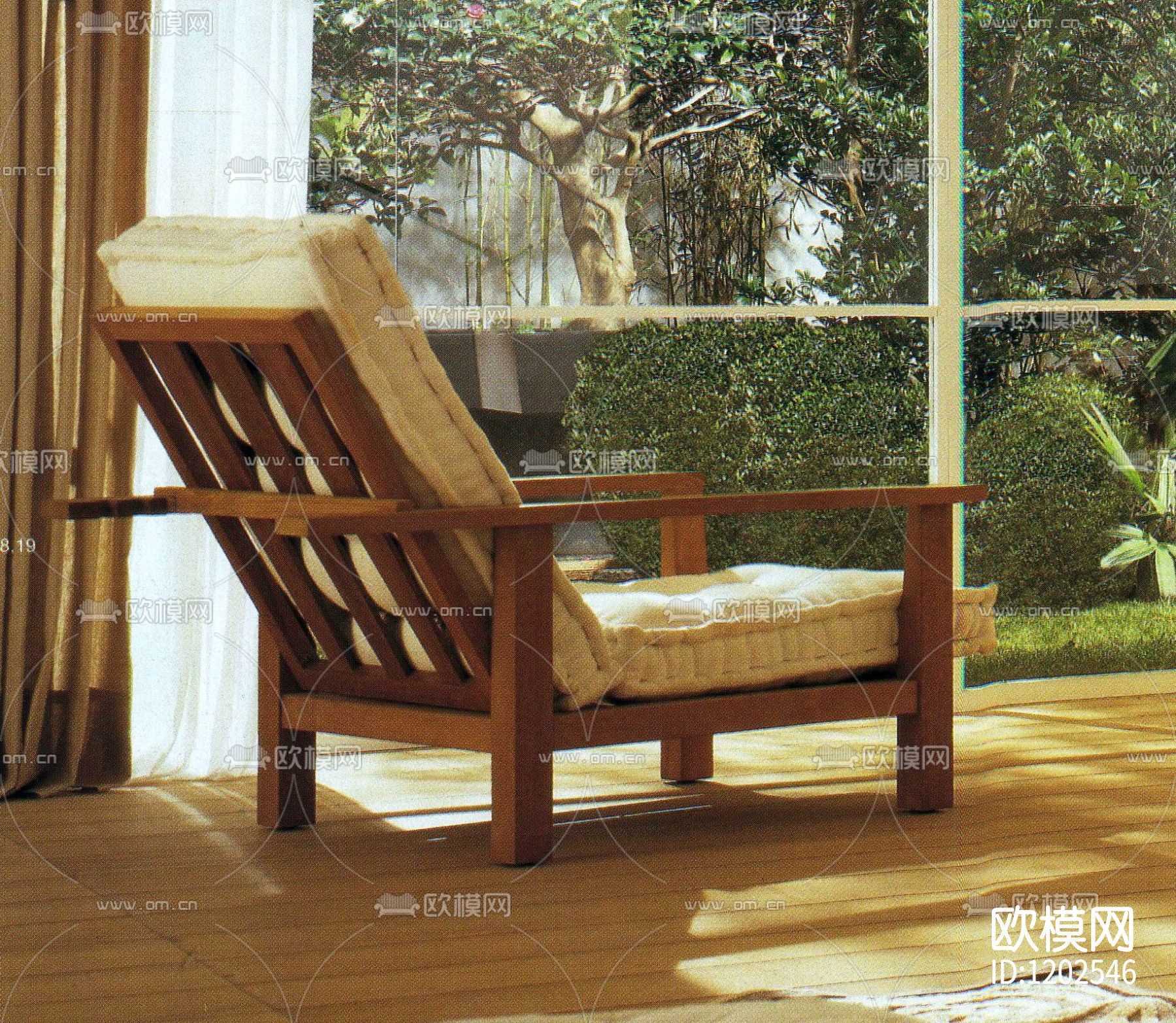 样板房软装实木凳下载（渲染图4）