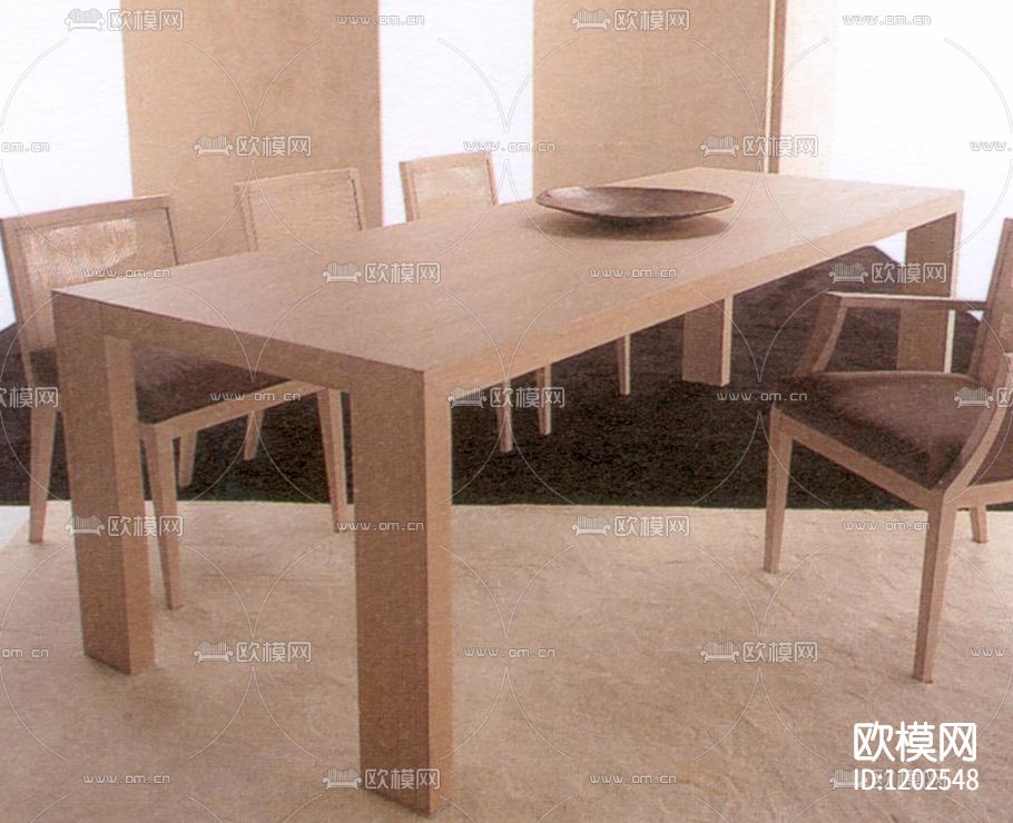 样板房桌椅软装下载（渲染图5）