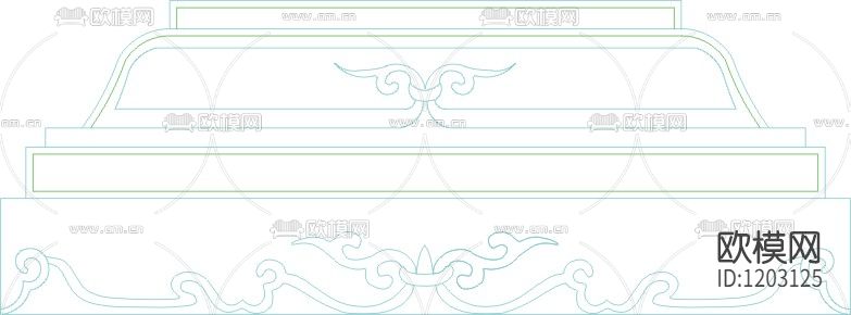 中式柱图块下载（渲染图5）