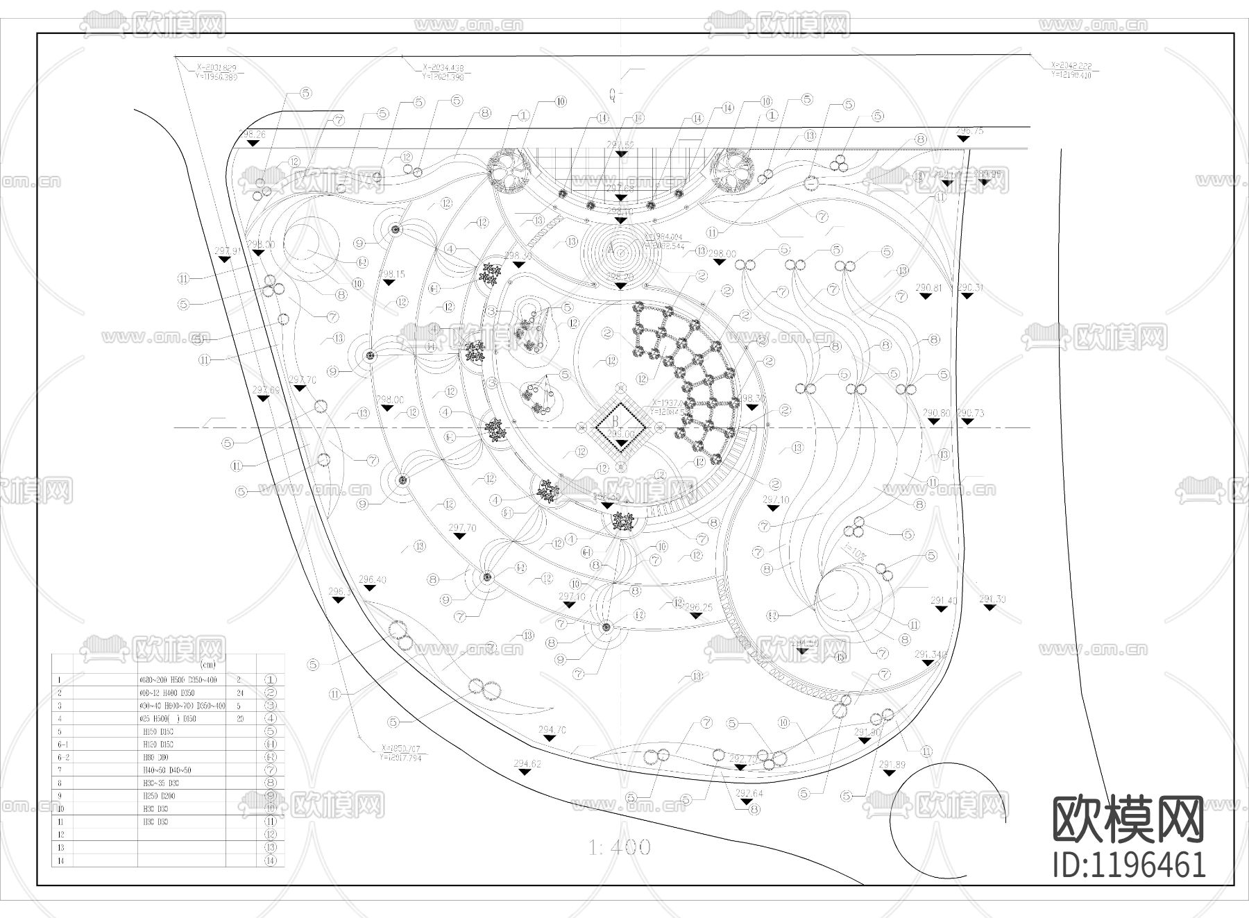 植物配置cad施工图下载