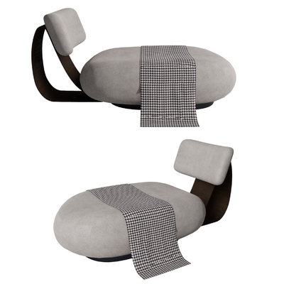  现代布艺矮凳脚踏su模型 