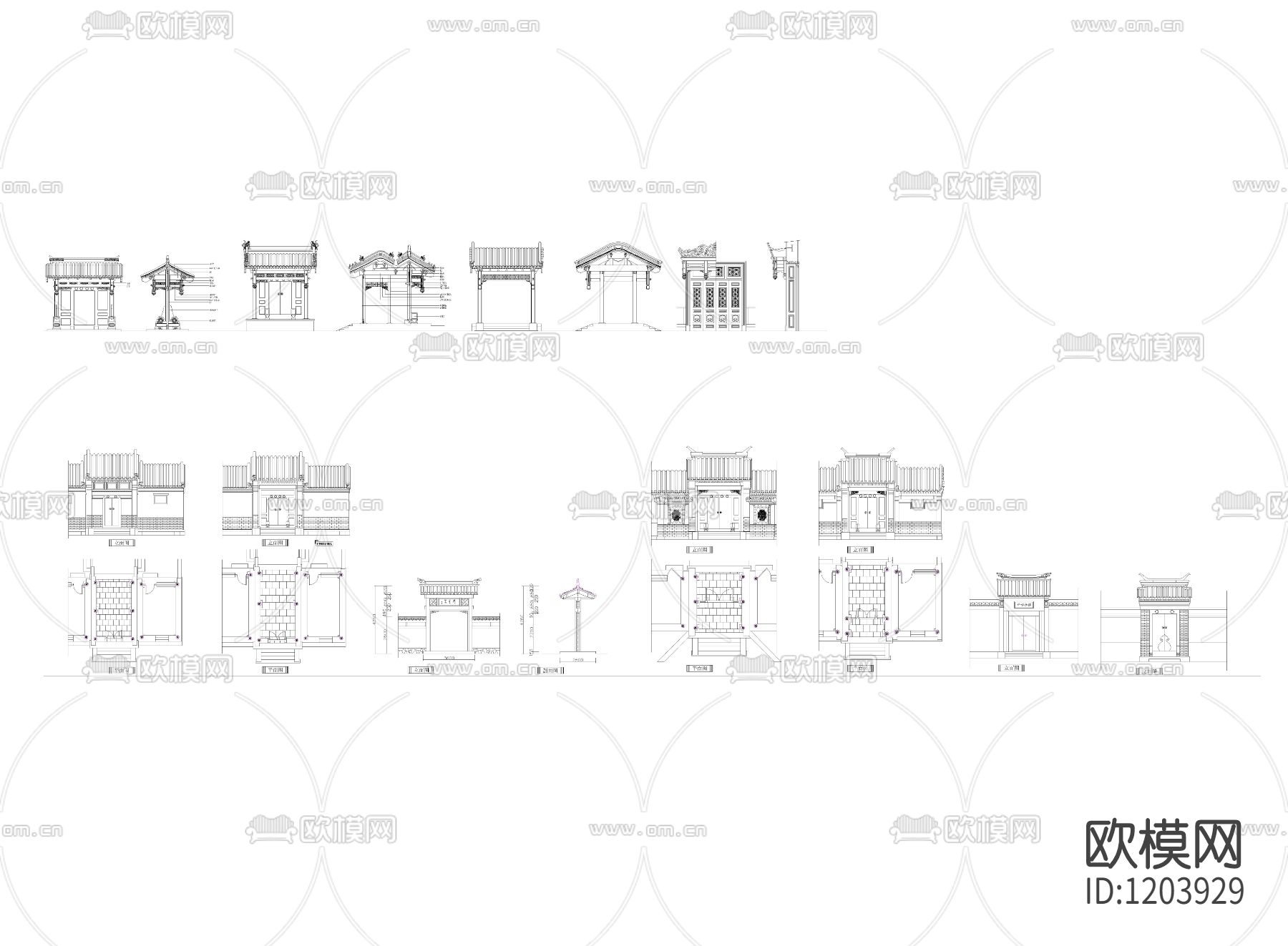 中式古典大门下载