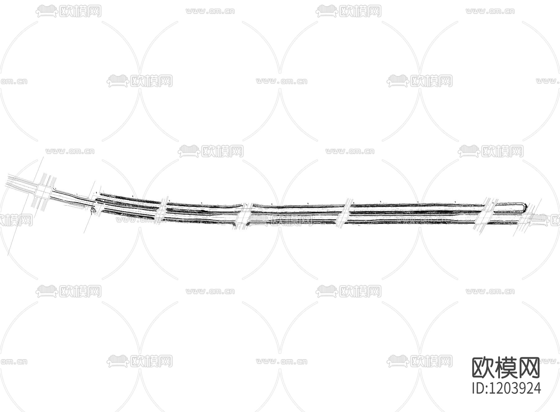 道路绿化设计图纸下载