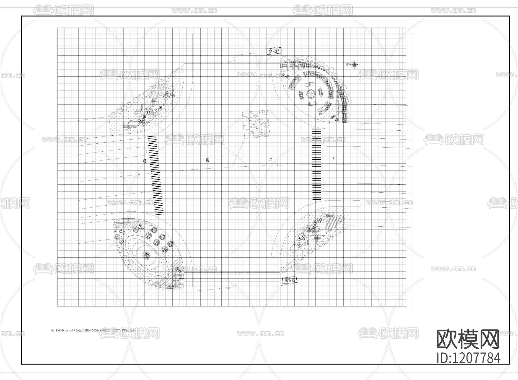 新修建的道路綠化施工圖下載（渲染圖4）