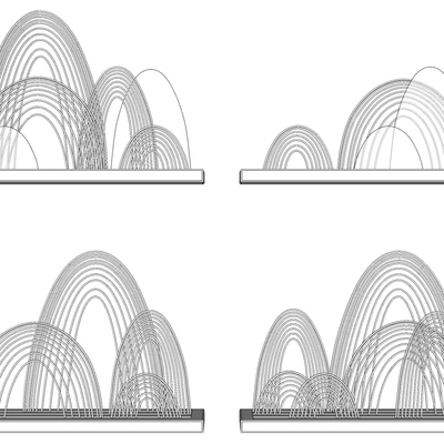  新中式装饰灯su模型 